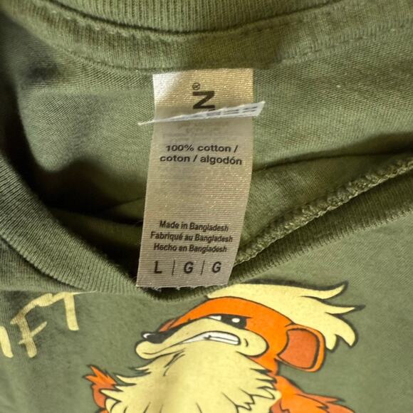 Growlithe “GrowLift” Pokémon Parody Gym T-Shirt – Size Large (Army Green) - Picture 3 of 3